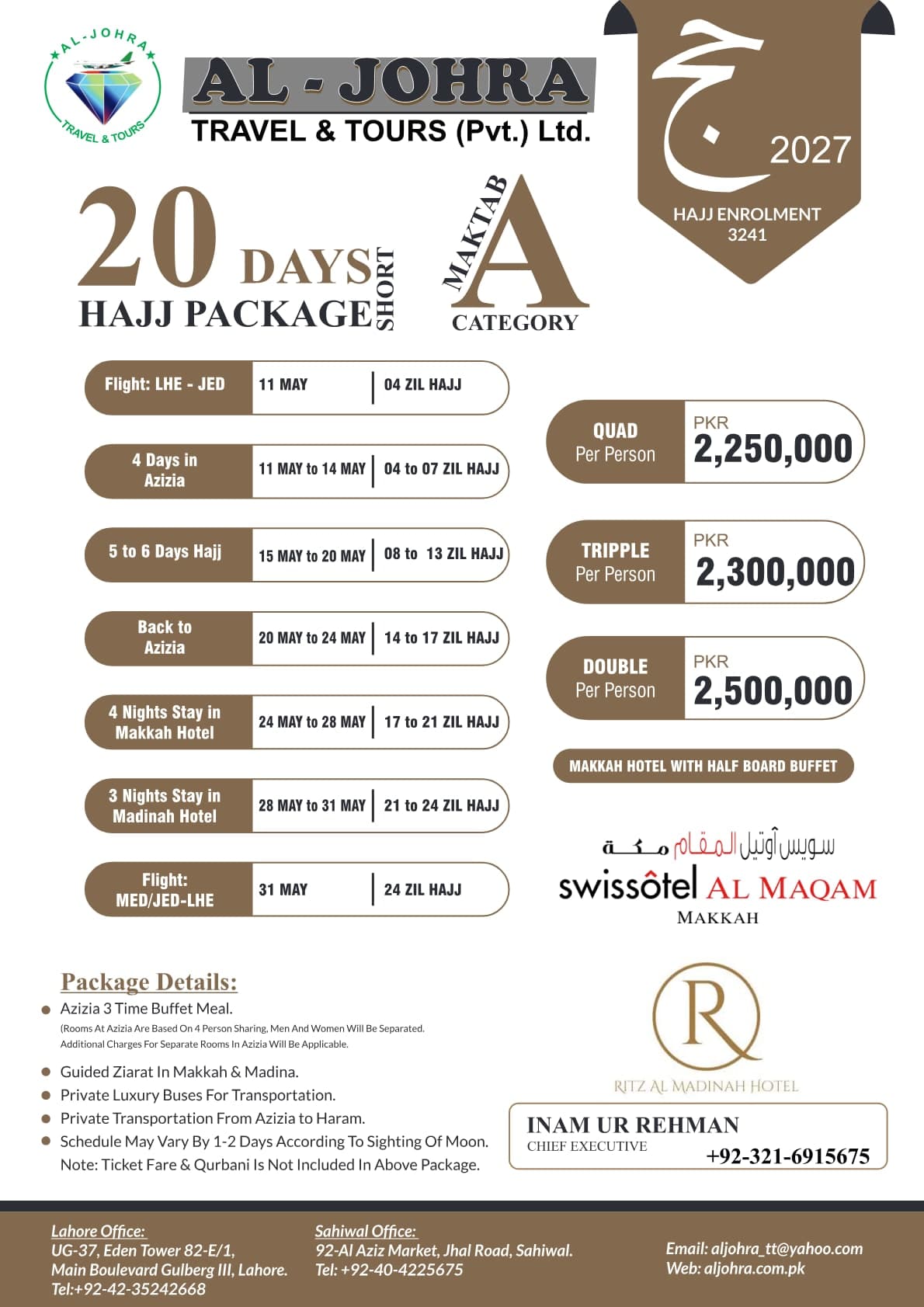 A Category 20 Days Hajj 2027